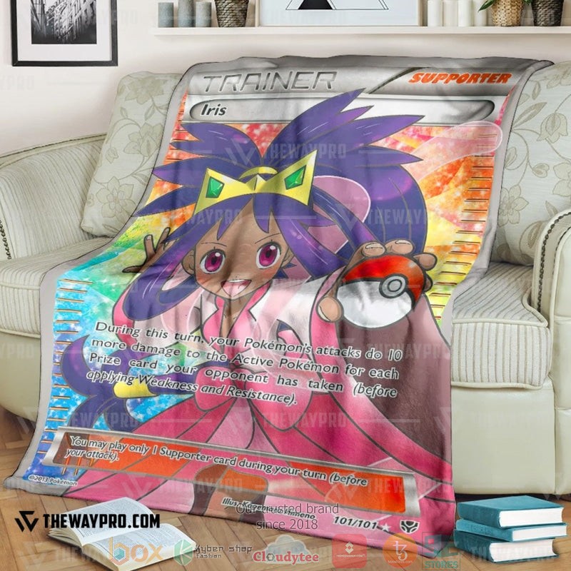 Anime Pokemon Iris Trainer Soft Blanket Anime Pokemon Iris Trainer Soft Blanket