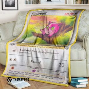 Anime Pokemon Jigglypuff 1St Edition Blanket