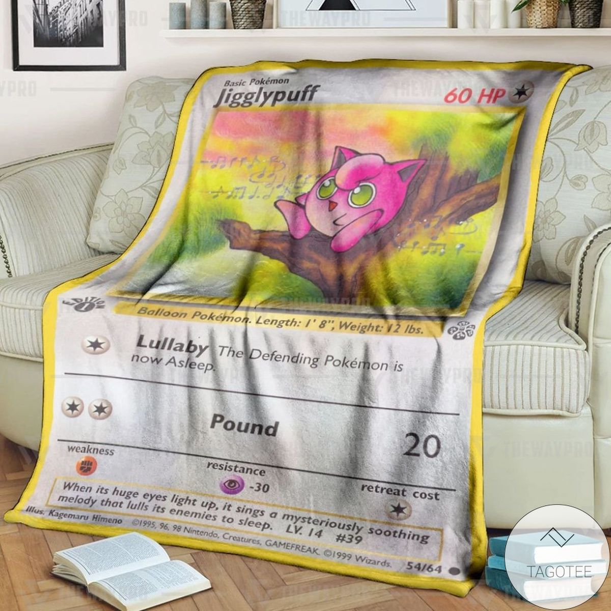 Anime Pokemon Jigglypuff 1St Edition Custom Blanket Anime Pokemon Jigglypuff 1St Edition Custom Blanket