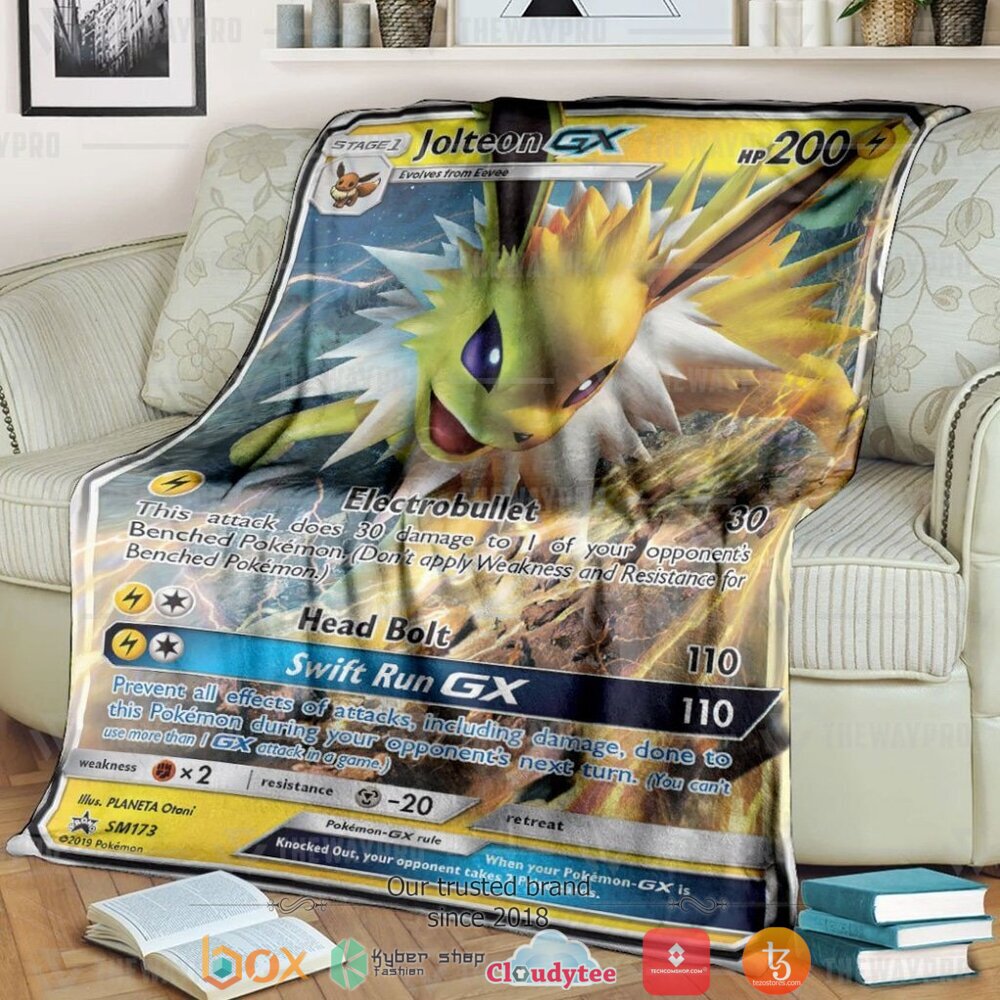 Anime Pokemon Jolteon Gx Sun Moon Promos Soft Blanket Anime Pokemon Jolteon Gx Sun Moon Promos Soft Blanket