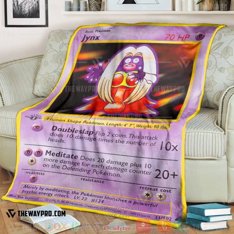 Anime Pokemon Jynx Base Set Soft Blanket Anime Pokemon Jynx Base Set Soft Blanket