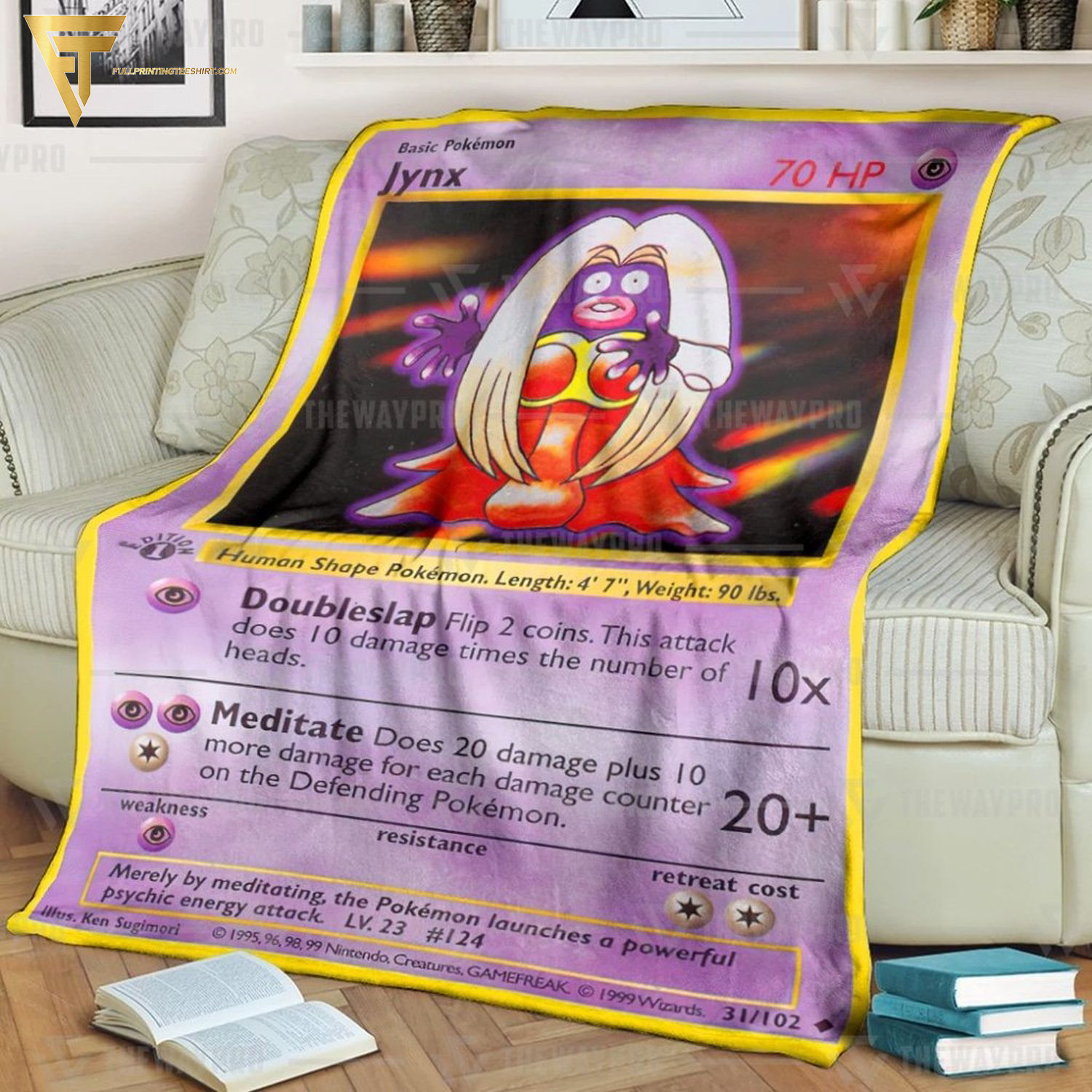 Anime Pokemon Jynx Full Printing Blanket Anime Pokemon Jynx Full Printing Blanket