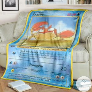 Anime Pokemon Krabby Custom Blanket