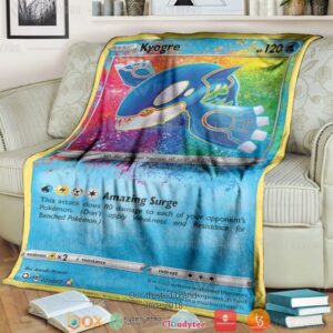 Anime Pokemon Kyogre Shining Fates Soft Blanket