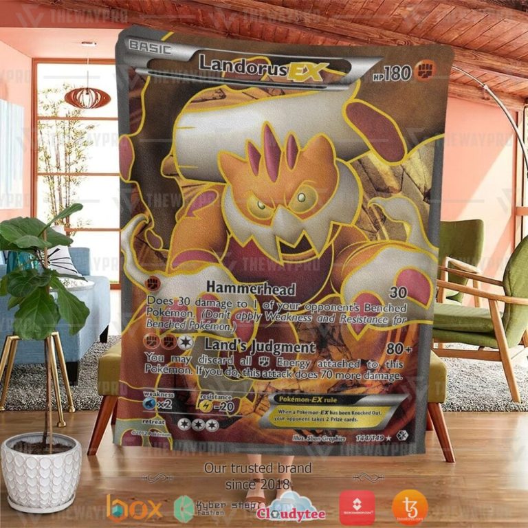 Anime-Pokemon-Landorus-Ex-Boundaries-Crossed-Soft-Blanket-1