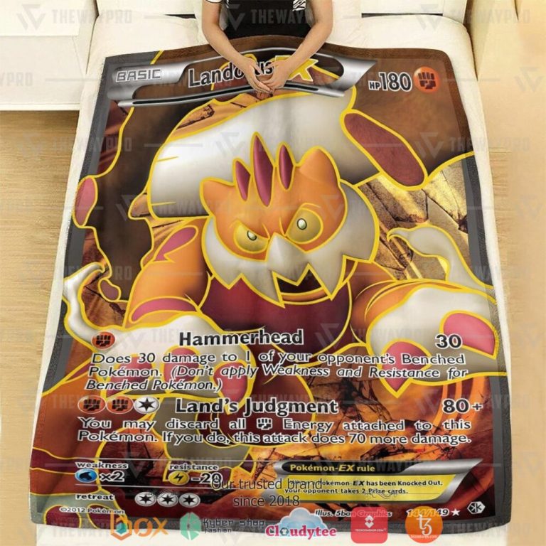 Anime-Pokemon-Landorus-Ex-Boundaries-Crossed-Soft-Blanket-2