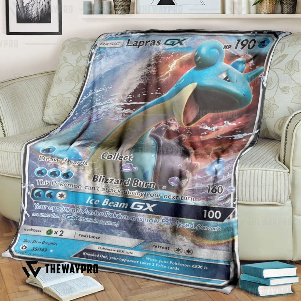 Anime Pokemon Lapras Gx Blanket Anime Pokemon Lapras Gx Blanket