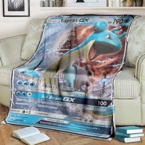 Anime Pokemon Lapras Gx Custom Blanket And Quilt