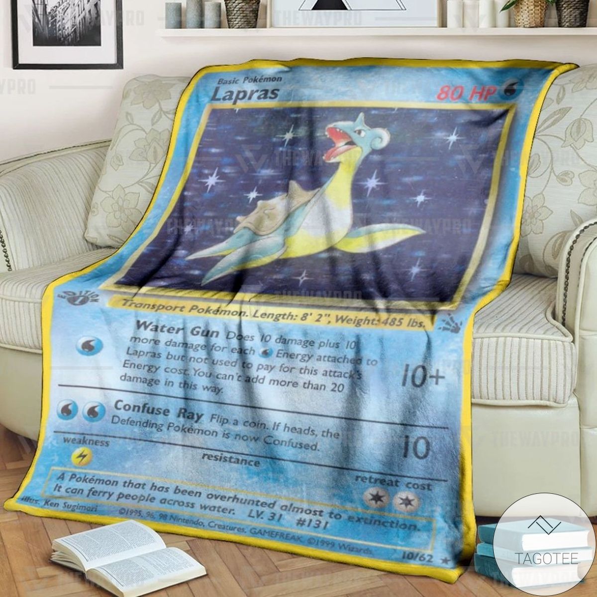 Anime Pokemon Lapras Holo 1St Edition Custom Blanket Anime Pokemon Lapras Holo 1St Edition Custom Blanket