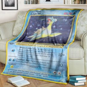 Anime Pokemon Lapras Holo Custom Blanket And Quilt