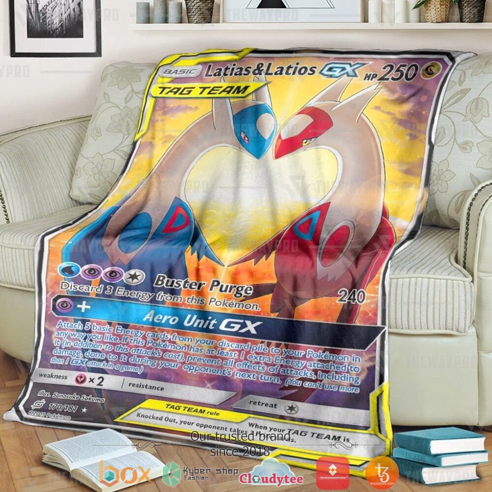Anime Pokemon Latias Latios Gx Team Up Soft Blanket Anime Pokemon Latias Latios Gx Team Up Soft Blanket