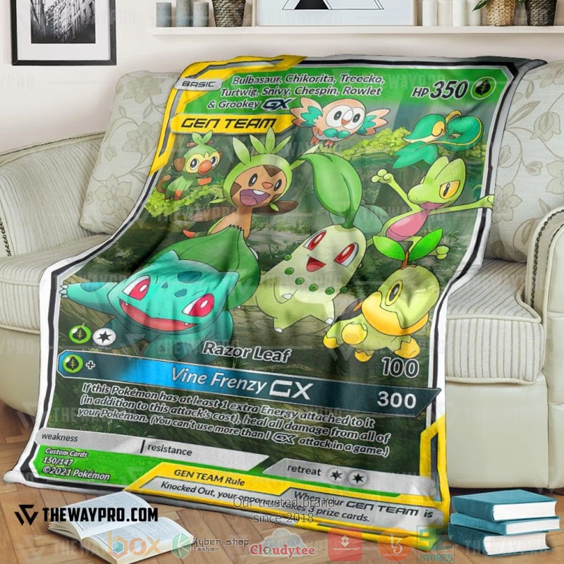 Anime Pokemon Leaf Generation Tag Gx Soft Blanket Anime Pokemon Leaf Generation Tag Gx Soft Blanket