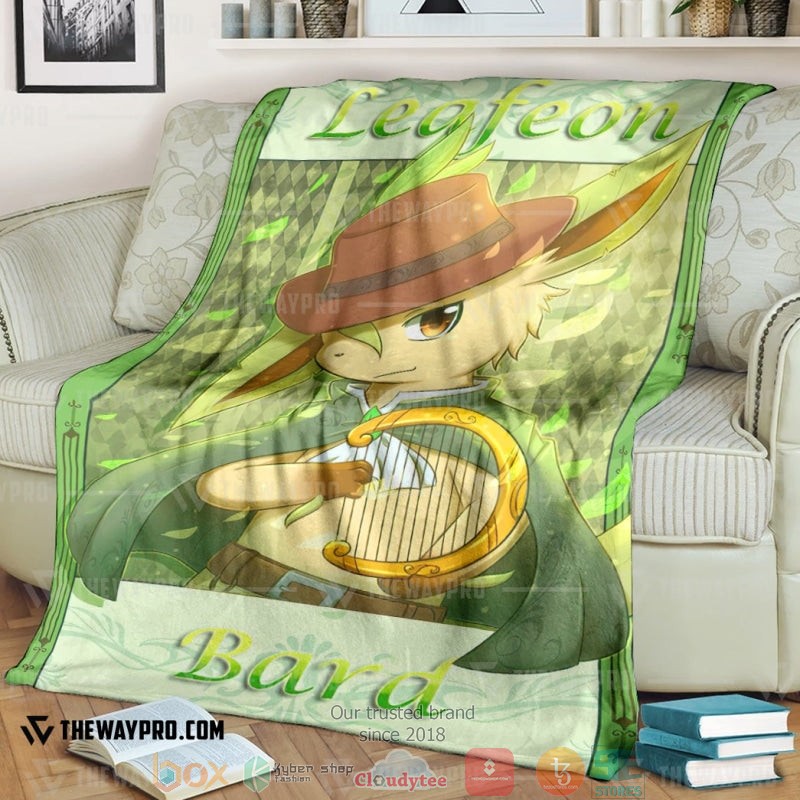 Anime Pokemon Leafeon Bard Soft Blanket Anime Pokemon Leafeon Bard Soft Blanket