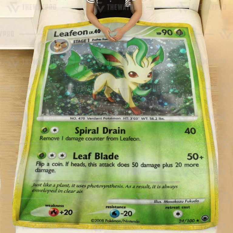 Anime-Pokemon-Leafeon-Blanket-1