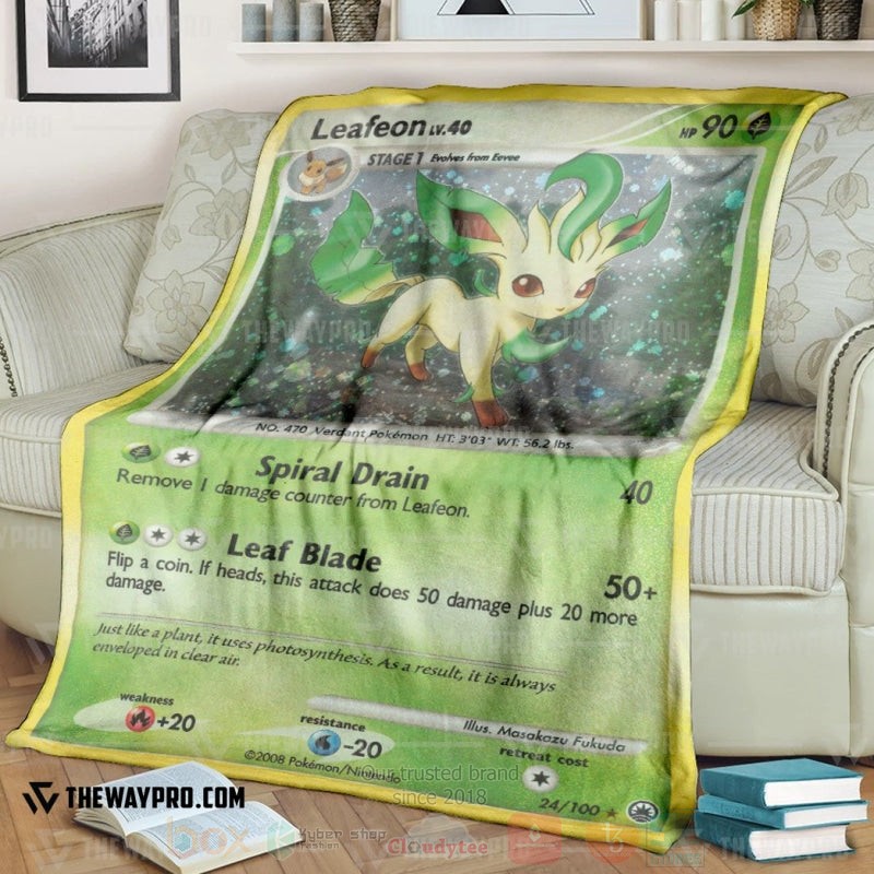 Anime Pokemon Leafeon Blanket 2 Anime Pokemon Leafeon Blanket 2