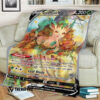 Anime Pokemon Leafeon Custom Soft Blanket 2