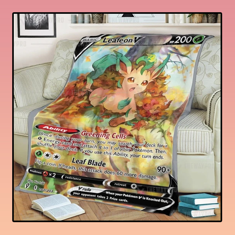 Anime-Pokemon-Leafeon-Custom-Soft-Blanket-3