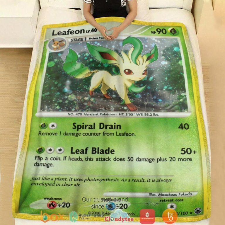 Anime-Pokemon-Leafeon-Soft-Blanket-1