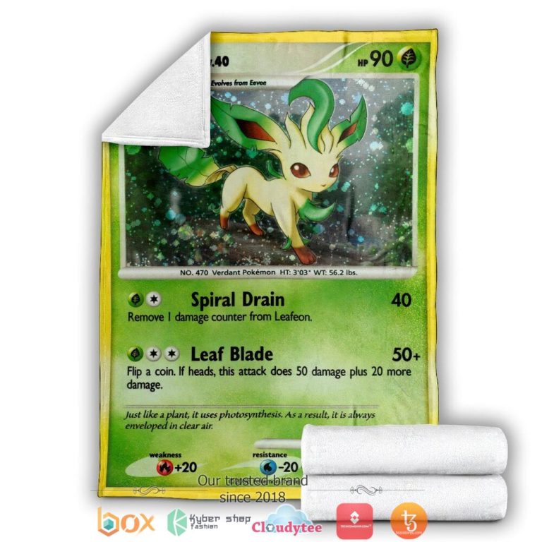 Anime-Pokemon-Leafeon-Soft-Blanket-2