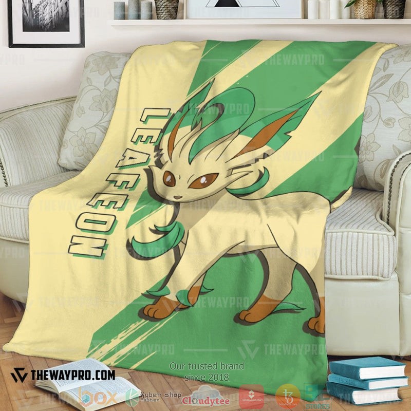 Anime Pokemon Leafeon Soft Blanket 2 Anime Pokemon Leafeon Soft Blanket 2