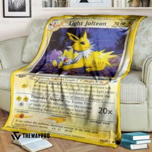 Anime Pokemon Light Jolteon 1St Edition Blanket