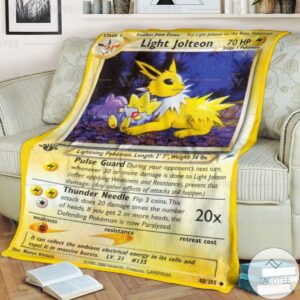 Anime Pokemon Light Jolteon Neo Destiny Custom Blanket