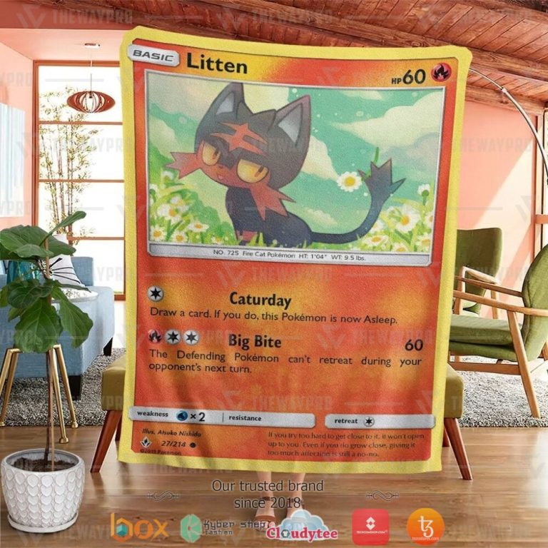 Anime-Pokemon-Litten-Unbroken-Bonds-Soft-Blanket-1