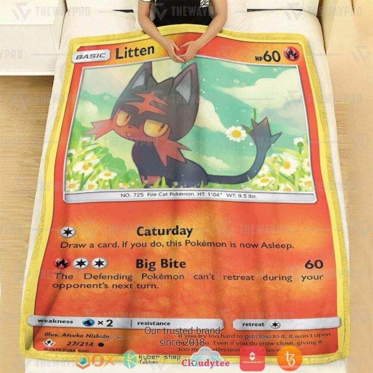Anime-Pokemon-Litten-Unbroken-Bonds-Soft-Blanket-2