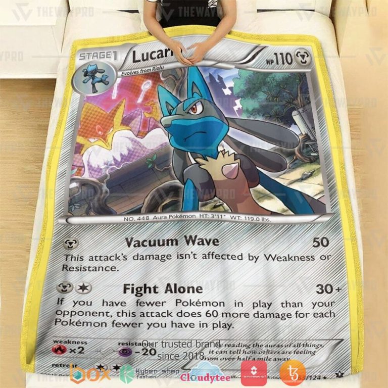 Anime-Pokemon-Lucario-Xy-Fates-Collide-Soft-Blanket-1