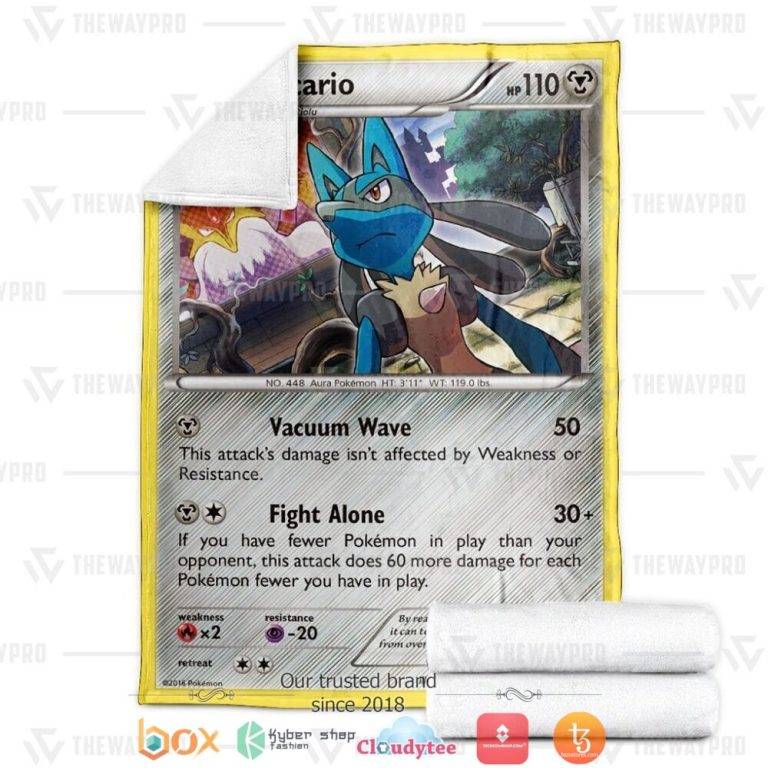 Anime-Pokemon-Lucario-Xy-Fates-Collide-Soft-Blanket-2