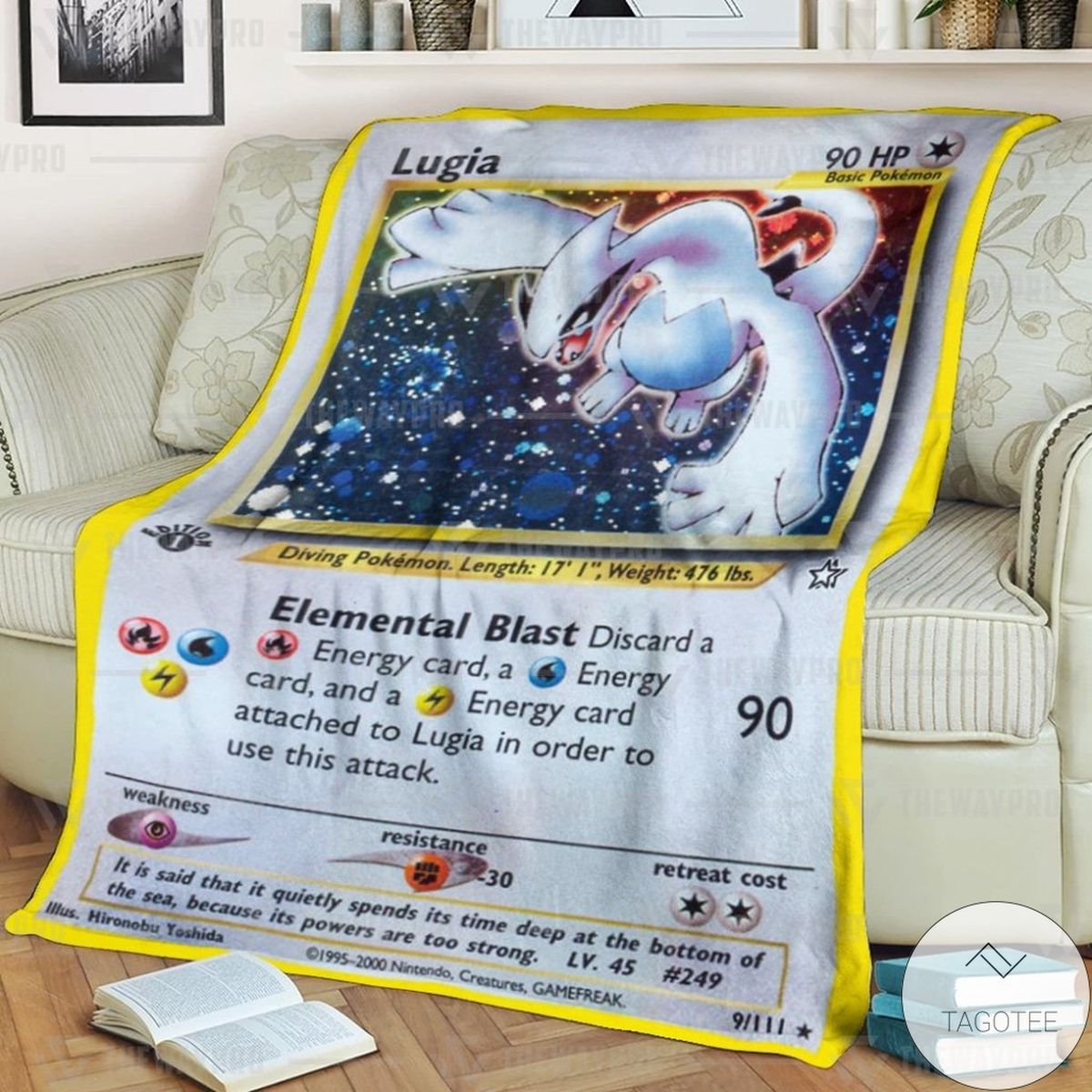 Anime Pokemon Lugia Custom Blanket Anime Pokemon Lugia Custom Blanket