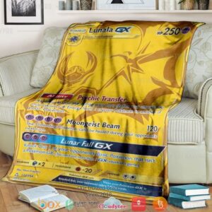 Anime Pokemon Lunala Gx Ultra Prism Soft Blanket