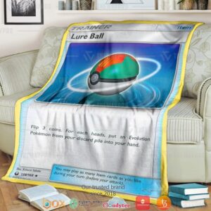 Anime Pokemon Lure Ball Trainer Soft Blanket