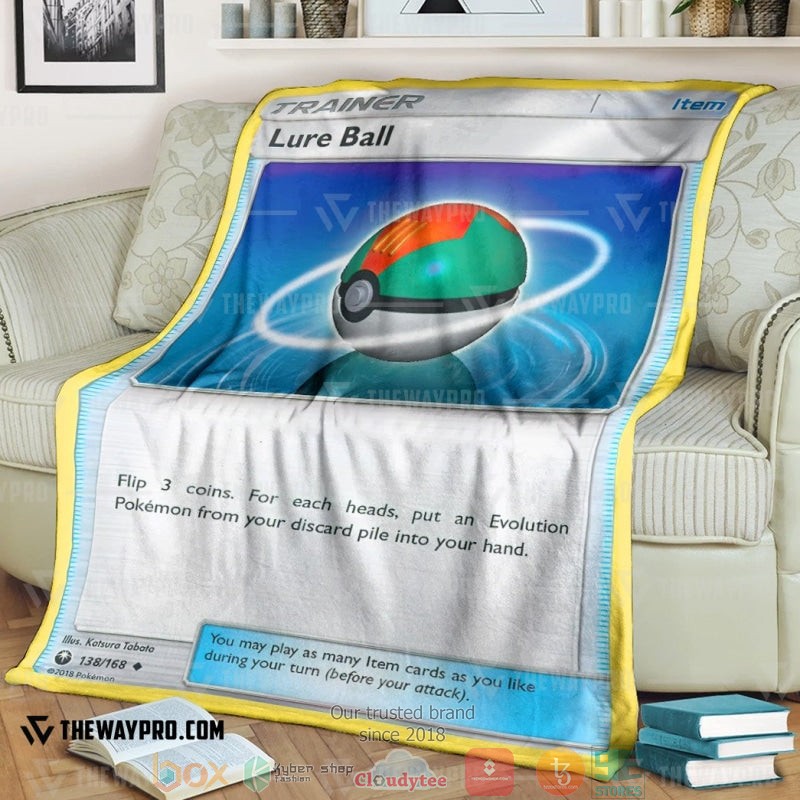 Anime Pokemon Lure Ball Trainer Soft Blanket 2 Anime Pokemon Lure Ball Trainer Soft Blanket 2