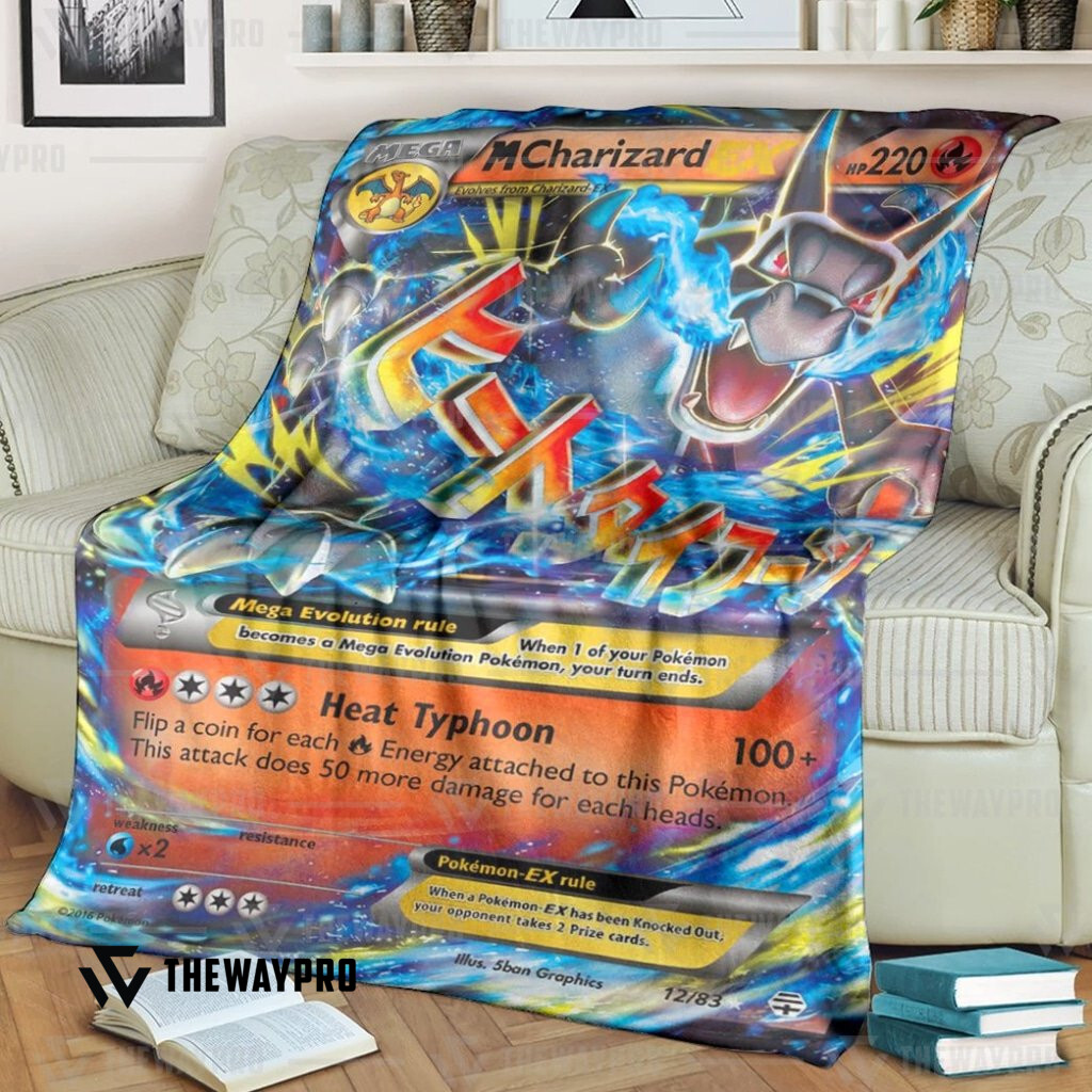 Anime Pokemon M Charizard Ex Generations Custom Soft Blanket Anime Pokemon M Charizard Ex Generations Custom Soft Blanket