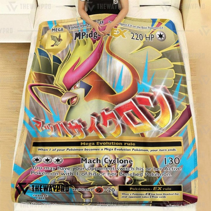 Anime-Pokemon-M-Pidgeot-Ex-Evolutions-Quilt-Blanket-1