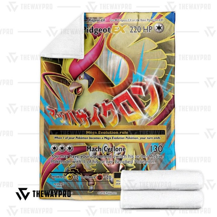 Anime-Pokemon-M-Pidgeot-Ex-Evolutions-Quilt-Blanket-2