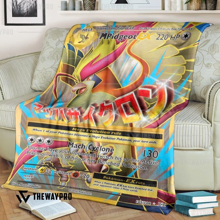 Anime Pokemon M Pidgeot Ex Evolutions Quilt Blanket Anime Pokemon M Pidgeot Ex Evolutions Quilt Blanket