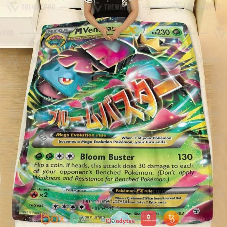 Anime-Pokemon-M-Venusaur-Ex-Soft-Blanket-1