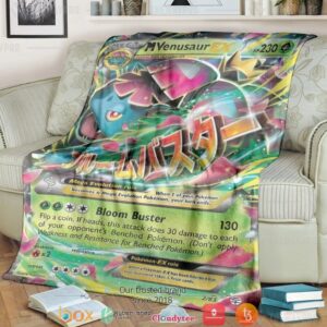 Anime Pokemon M Venusaur Ex Soft Blanket