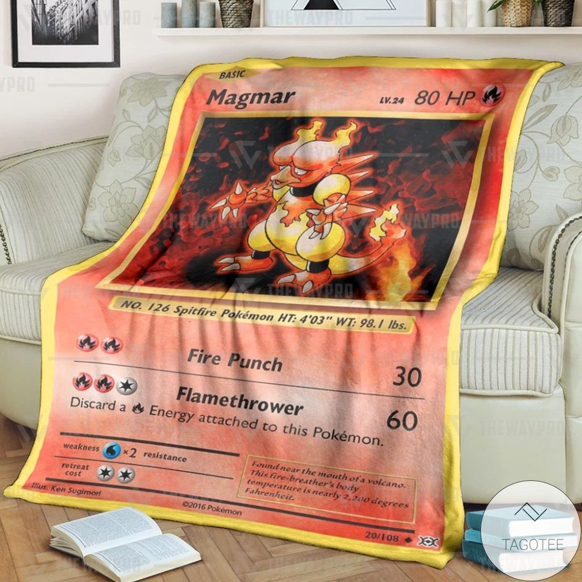Anime Pokemon Magmar Evolutions Custom Blanket Anime Pokemon Magmar Evolutions Custom Blanket