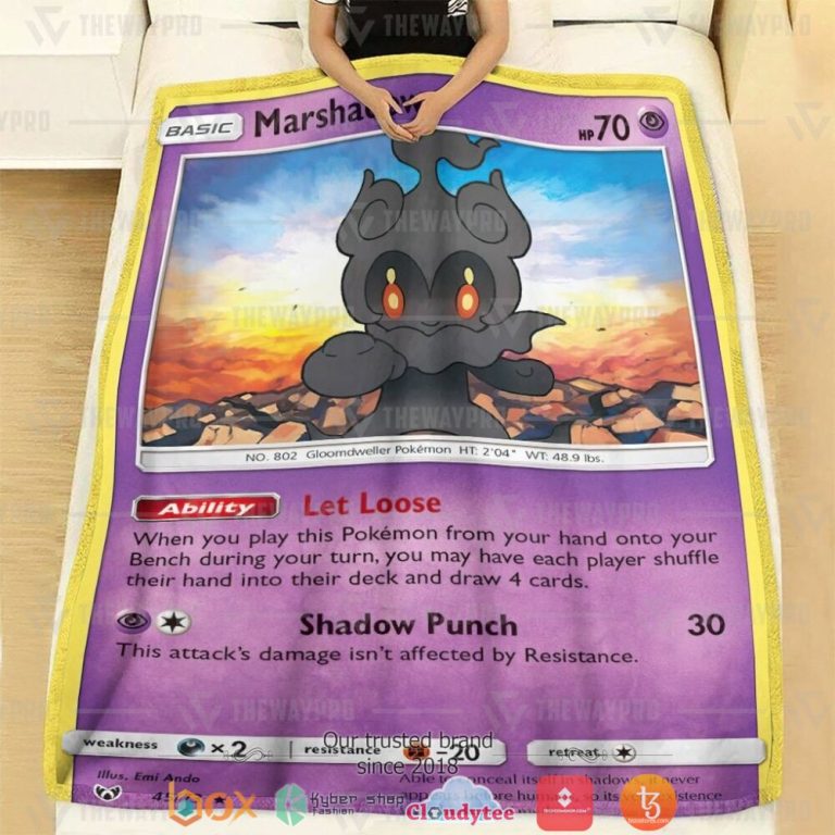Anime-Pokemon-Marshadow-Shining-Legends-Soft-Blanket-1