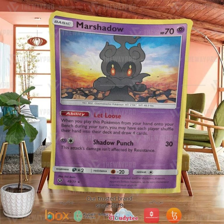 Anime-Pokemon-Marshadow-Shining-Legends-Soft-Blanket-3