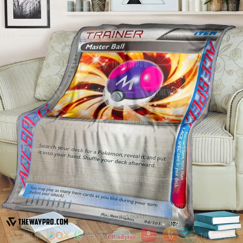 Anime Pokemon Master Ball Trainer Soft Blanket 2 Anime Pokemon Master Ball Trainer Soft Blanket 2