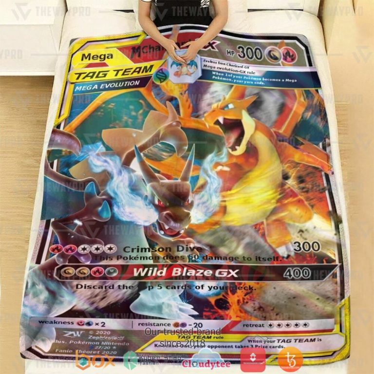 Anime-Pokemon-Mega-Charizard-Soft-Blanket-2