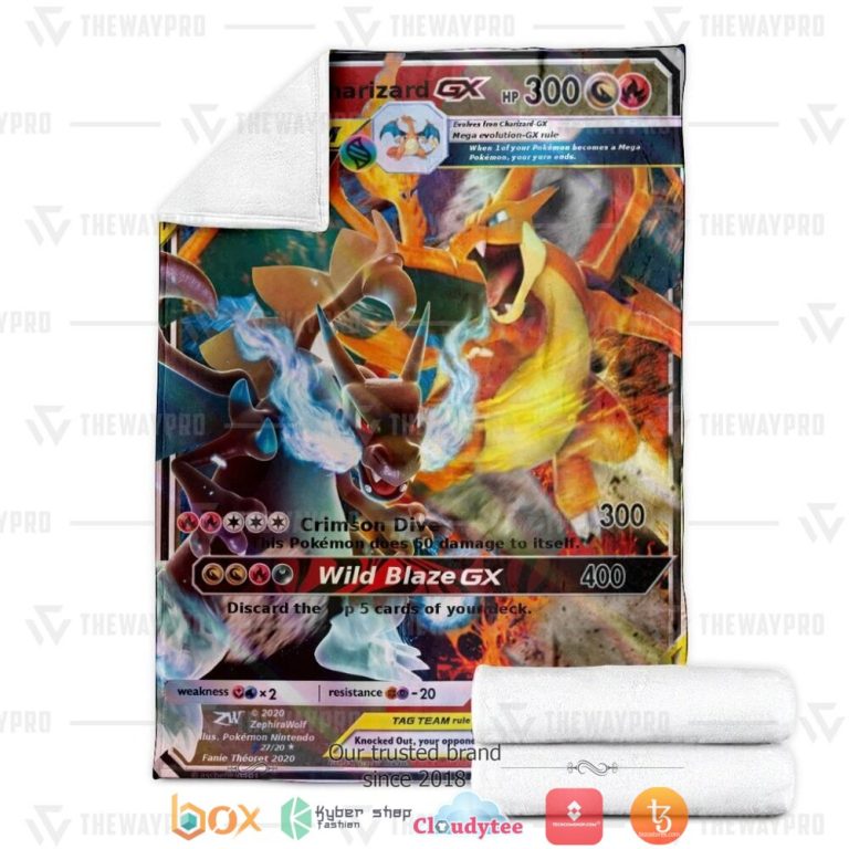 Anime-Pokemon-Mega-Charizard-Soft-Blanket-3