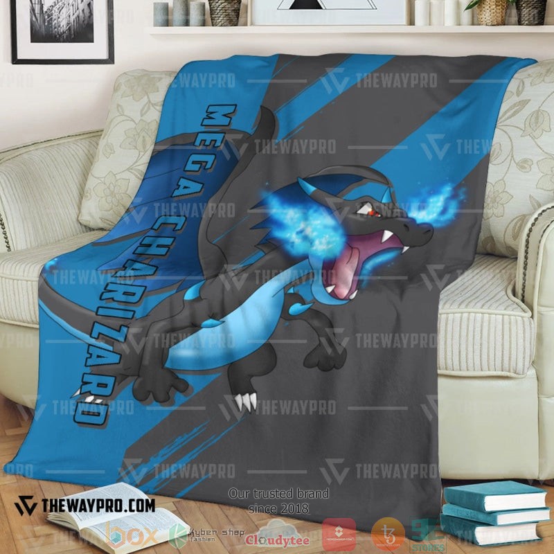 Anime Pokemon Mega Charizard Soft Blanket 2 Anime Pokemon Mega Charizard Soft Blanket 2