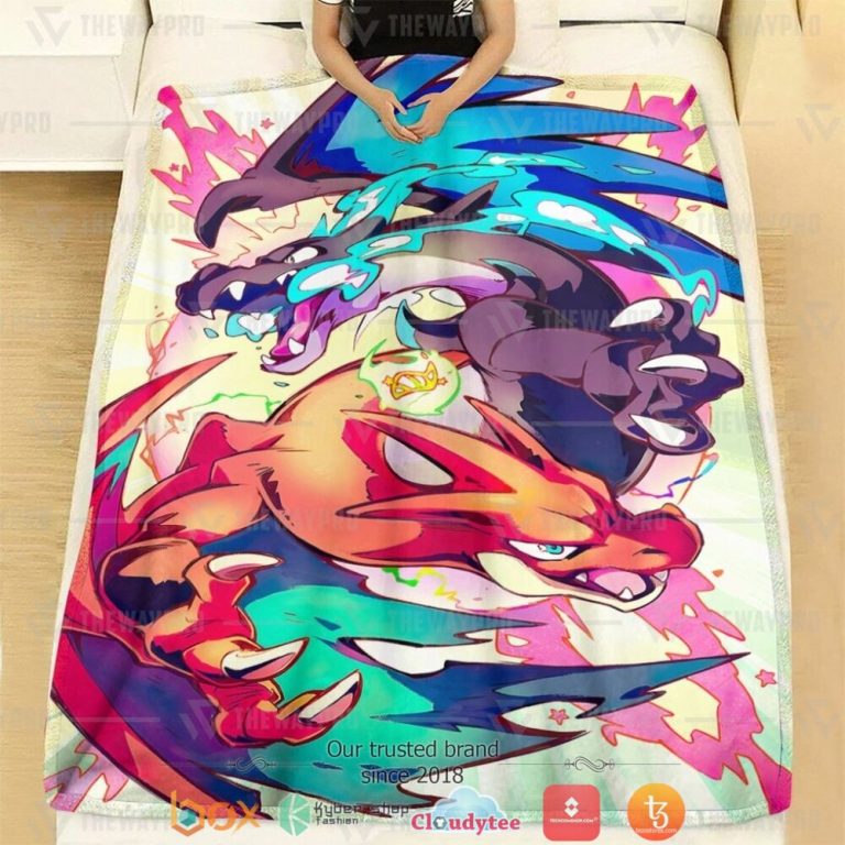 Anime-Pokemon-Mega-Charizard-Xy-Soft-Blanket-1