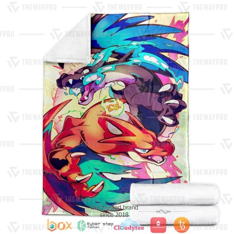 Anime-Pokemon-Mega-Charizard-Xy-Soft-Blanket-2