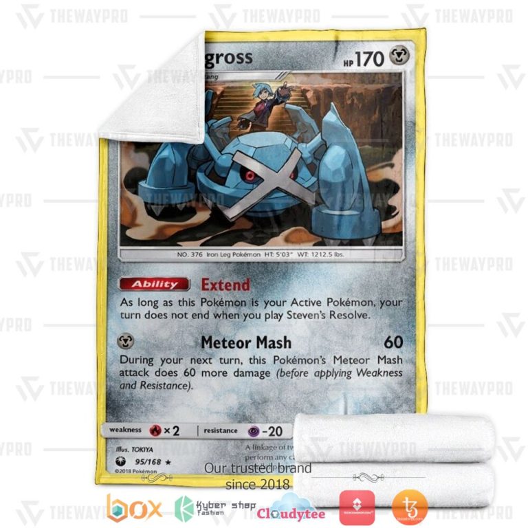Anime-Pokemon-Metagross-Celestial-Storm-Soft-Blanket-2
